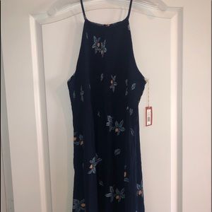 Navy floral printed dress - XL